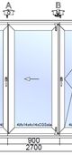 Дверь «Гармошка» входная на основе профильной системы VEKA SOFTLINE 70